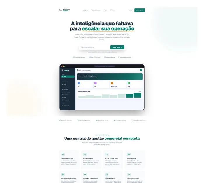 Exemplo de site entregue: Facilities Hub360